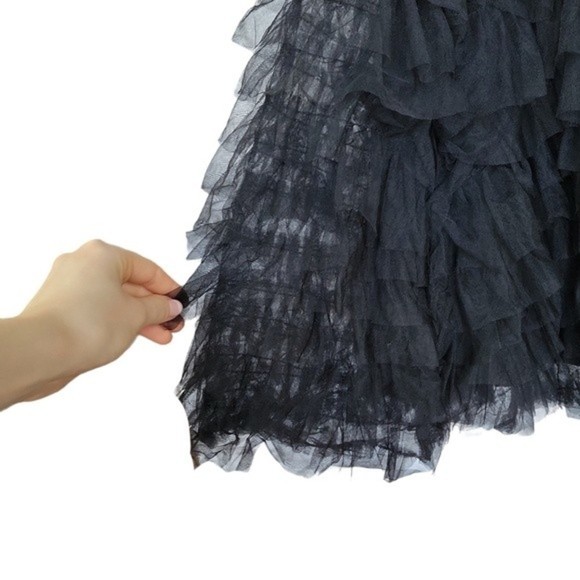 ASOS Black Ruffle Mini Dress - Picture 7 of 11